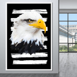 Regal Eagle Brushstroke Freedom - NicheCanvas
