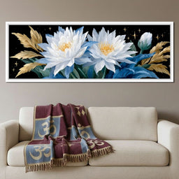 Celestial White Lotus Bloom - NicheCanvas
