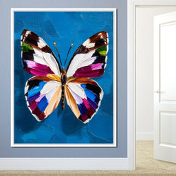 Bold Butterfly on Cobalt Sky - NicheCanvas