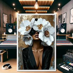 Golden Elegance Floral Expression - Cole Williams - NicheCanvas