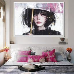 Whispering Elegance Beneath Rain - NicheCanvas