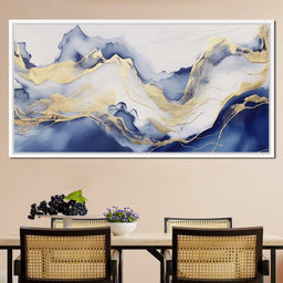 Sapphire Gold Mountain Flow - NicheCanvas