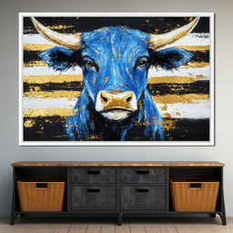 Bull Cobalt Resilience - Alicia Smith - NicheCanvas