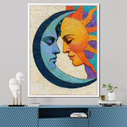 Celestial Lovers Meeting Across Time - NicheCanvas