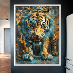 Majestic Radiance of a Golden Cat - NicheCanvas