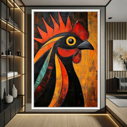 Rooster Radiance Symphony - NicheCanvas