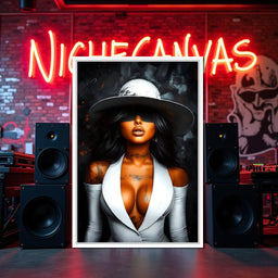 Enigmatic Glamour Portrait - NicheCanvas