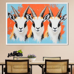 Horned Gazelle Trio - NicheCanvas