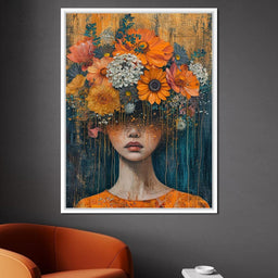 Blossoming Silence Dripping Gold - NicheCanvas