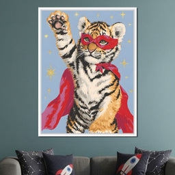 Superhero Tiger Cub Rising - NicheCanvas