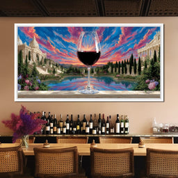 Majestic Vineyard Reflections - NicheCanvas