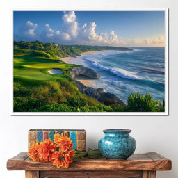 Coastal Green Landscape - NicheCanvas