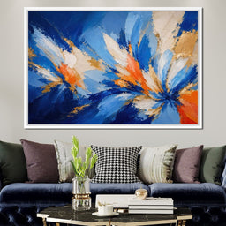 Cobalt Flowerstorm - TooplesArt - NicheCanvas