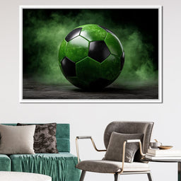 Emerald Soccer Ball Eclipse - NicheCanvas