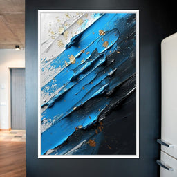 Sapphire Currents Goldleaf Flow - NicheCanvas