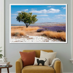 Solitary Tree Salt Marsh Sky - NicheCanvas