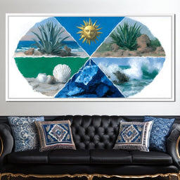 Radiant Coastal Element Wheel - NicheCanvas