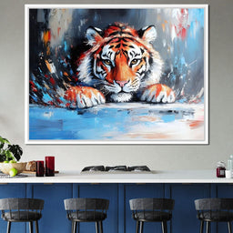Majestic Tiger Brushstrokes - NicheCanvas