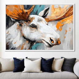 Moose Wilderness Strokes - NicheCanvas