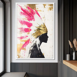 Golden Feathered Majesty - NicheCanvas