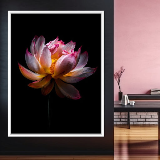 Luminous Lotus Radiant Petals Canvas Print