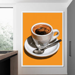 Bold Morning Ritual on Gold - NicheCanvas