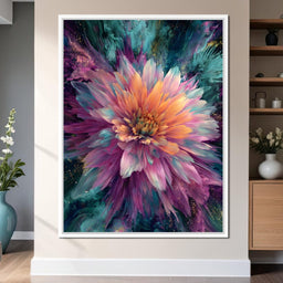 Galactic Petal Burst - NicheCanvas