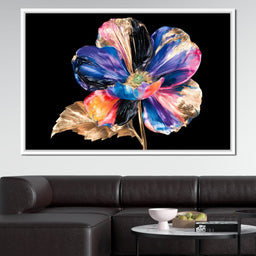 Gilded Petals Reveal Dark Radiance - NicheCanvas