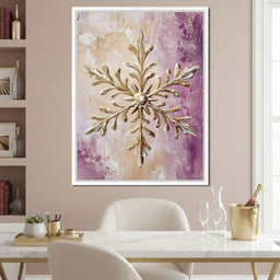 Golden Snowflake Abstract Glow - NicheCanvas