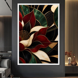 Gilded Petal Geometry - NicheCanvas