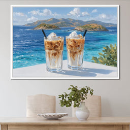 Mediterranean Iced Coffee Break - NicheCanvas