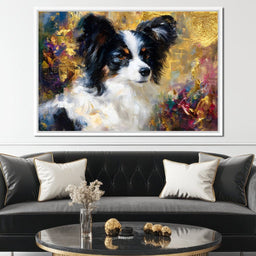 Golden Papillon Portrait Glow - NicheCanvas