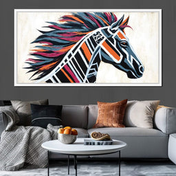 Galloping Vivid Stripes - Alicia Smith - NicheCanvas