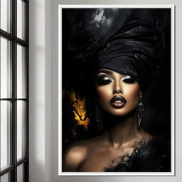 Golden Elegance Portrait - NicheCanvas