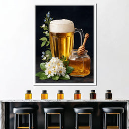 Golden Beer With Honey - NicheCanvas