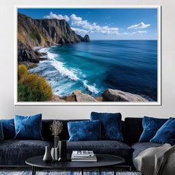 Wild Sea Cliffs Panorama - NicheCanvas