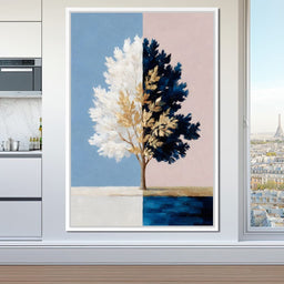 Balanced Seasons Tree Reflection - NicheCanvas
