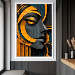 Golden Abstraction Odyssey - NicheCanvas