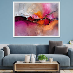 Fuchsia Fault Line - TooplesArt - NicheCanvas