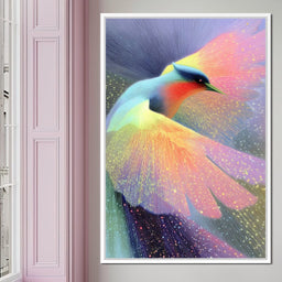 Radiant Feathered Aurora Soar - NicheCanvas