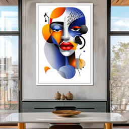Red Lips and Bold Shapes - TooplesArt - NicheCanvas