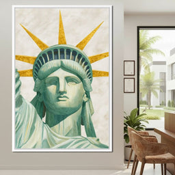 Liberty Crown Golden Rays - NicheCanvas