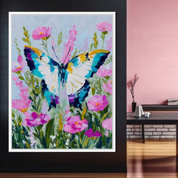 Radiant Butterfly Garden Dance - NicheCanvas