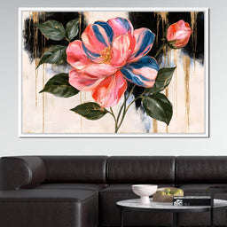 Golden Petals Unfolding Against Dark Shadows - NicheCanvas