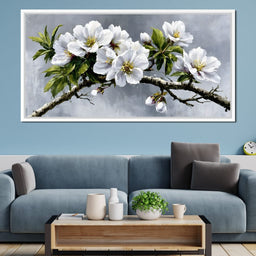 Soft Petals On Silver Morning - NicheCanvas