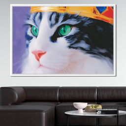 Majestic Feline Emerald Eyes - NicheCanvas