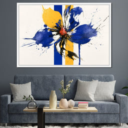 Fractured Petals On Vertical Fields - NicheCanvas