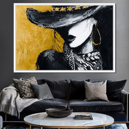 Golden Outlaw Shadow Portrait - NicheCanvas