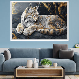 Golden Majesty Lynx Serenity - NicheCanvas