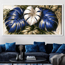 Gilded Foliage Under Midnight Light - NicheCanvas